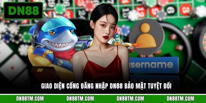 Giao diện cổng đăng nhập DN88 bảo mật tuyệt đối