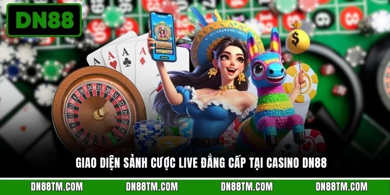 Giao diện sảnh cược live đẳng cấp tại casino DN88
